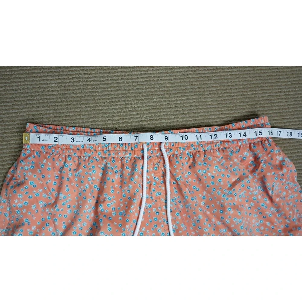 J&Josh Men's Swim Shorts Orange Flowers Luxury Swim Trunks Sz XXL JS26B2307 NWT